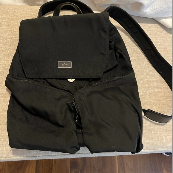 Gucci Nylon Drawstring Backpack Black - Picture 2 of 7